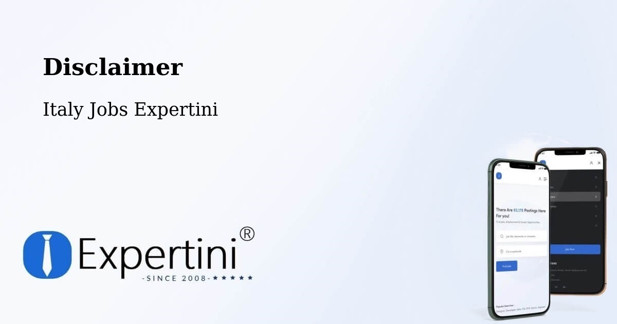 Disclaimer – Nava - Italy Jobs Expertini